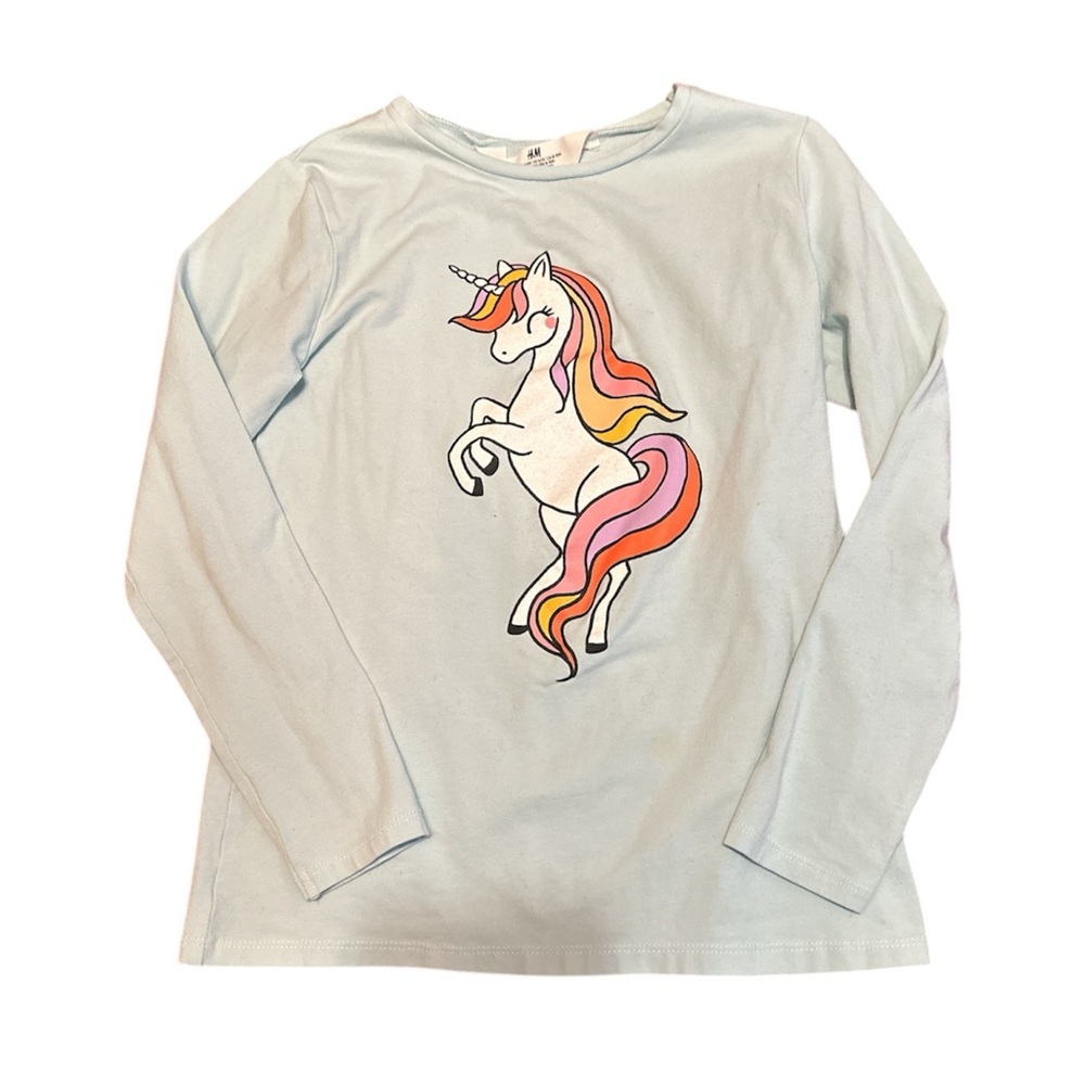 Girls Unicorn Graphic Long Sleeve Tee